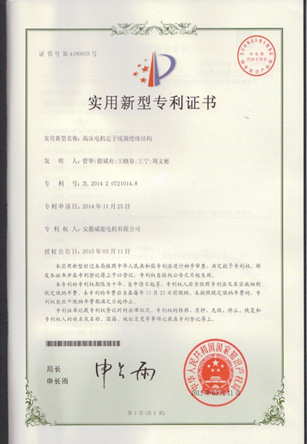 皖南電機(jī)專(zhuān)利|高壓電機(jī)定子線圈絕緣結(jié)構(gòu) 皖南電機(jī)專(zhuān)利|高壓電機(jī)定子線圈絕緣結(jié)構(gòu)